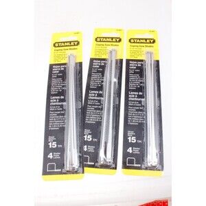 Stanley Coping Saw Blade 6-1/2 " 15 Tpi Lot of 3 Packages Of 4 Blades